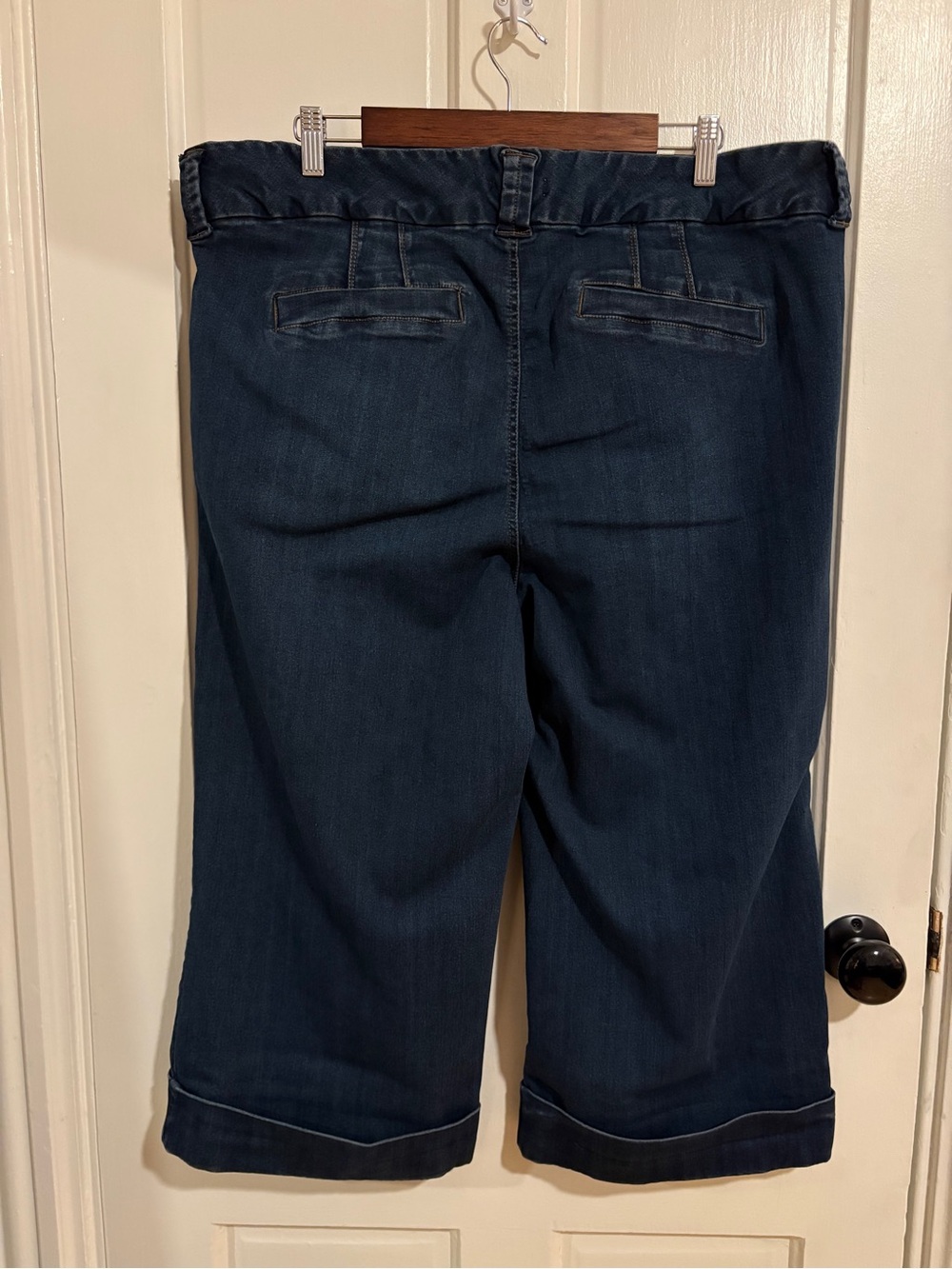 Maurices Wide Leg Cuffed Cropped Denim - Picture 2 of 8